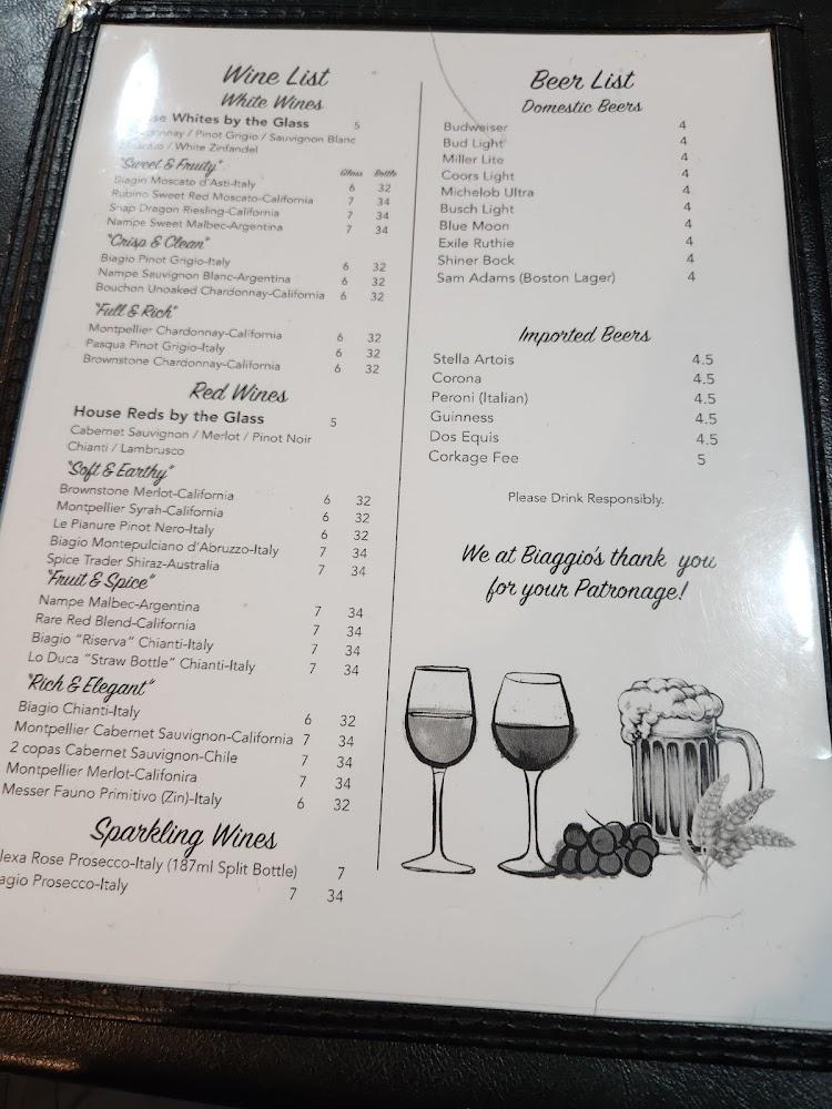 BIAGGIO'S Menu image 3
